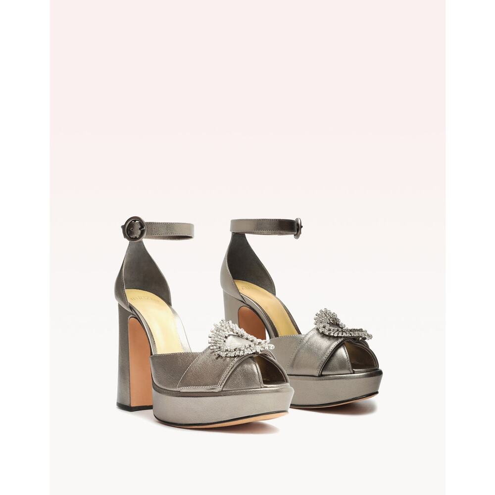 Alexandre Birman MADELINA CURVE 120 PEWTER size 36/ US 6